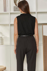 MOMA Sleeveless Polo Shirt | Black, Timeless Elegance for Any Occasion