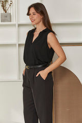 MOMA Sleeveless Polo Shirt | Black, Timeless Elegance for Any Occasion