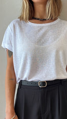 MOMA Relaxed Fit White Tee | Minimalist Design, Maximum Comfort