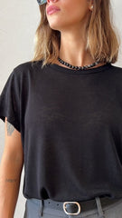 MOMA Black Crew - Neck Tee | Effortless Sophistication for Daily Looks