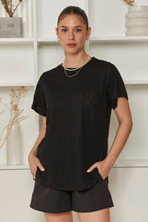 MOMA Black Crew - Neck Shirt | Elevate Your Monochrome Outfit