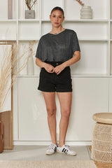 MOMA Dark Grey Crew - Neck Shirt | Elevate Your Monochrome Outfit