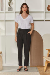 MOMA White V - Neck Garment | Comfort Meets Delicate Fashion