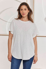 MOMA White Crew - Neck Garment | Perfect for Polished Casual Looks