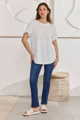 MOMA White Crew - Neck Garment | Perfect for Polished Casual Looks