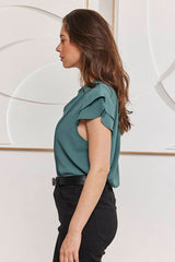 MOMA Dark Green V - Neck Garment | Comfort Meets Refined Fashion