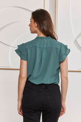 MOMA Dark Green V - Neck Garment | Comfort Meets Refined Fashion