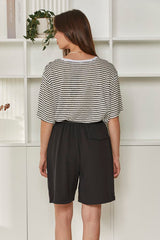 MOMA Wardrobe Essential | Striped Crew - Neck Oversized Tee