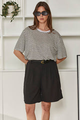 MOMA Wardrobe Essential | Striped Crew - Neck Oversized Tee