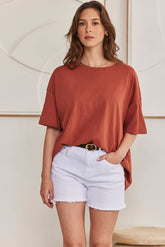 MOMA Rust Crew - Neck Garment | Comfort Meets Understated Style