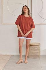 MOMA Rust Crew - Neck Garment | Comfort Meets Understated Style