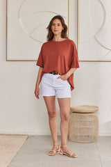 MOMA Rust Crew - Neck Garment | Comfort Meets Understated Style