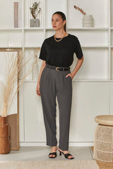 MOMA Relaxed Fit Crew Neck Top | Black, Timeless & Versatile