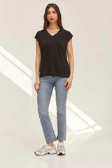 MOMA Black V - Neck Top | Minimalist Design, Max Versatility