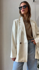 MOMA Cream Oversized Blazer | Effortless Tailored Chic
