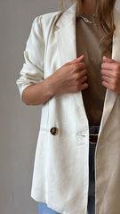 MOMA Cream Oversized Blazer | Effortless Tailored Chic