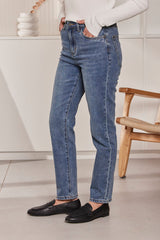 MOMA Comfortable Blue Straight - Leg Jeans