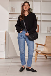 MOMA Retro-Inspired Blue Denim Trousers