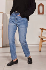 MOMA Retro-Inspired Blue Denim Trousers