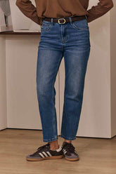 MOMA Comfort-Fit Blue Cropped Jeans