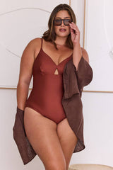 MOMA Classic V - Neck One - Piece Swimsuit