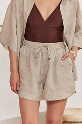 MOMA Casual Linen Vacation Shorts