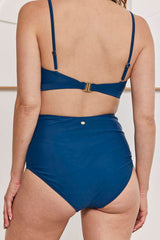 MOMA Timeless Blue V - Neck Swimwear Top