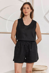 MOMA Casual Linen Sleeveless Vacation Tank