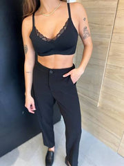 MOMA Black Lace - Trimmed Bralette | Effortless Feminine Allure