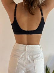 MOMA Black Cut - Out Bra: Bold Style for Confident You