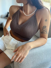 MOMA Brown Lace - Trimmed Bra: Elegant Halter Neck, Timeless Charm