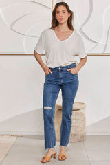 MOMA Crepe V-Neck Shirt