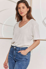 MOMA Crepe V-Neck Shirt