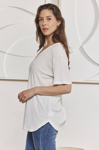 MOMA Crepe V-Neck Shirt