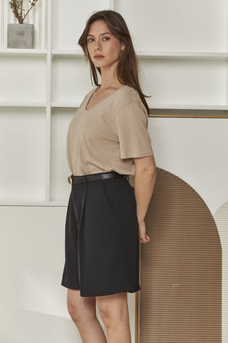 MOMA stylish rounded V-neck shirt