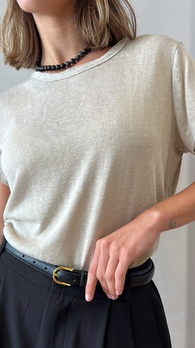 MOMA Beige Crew - Neck Shirt | Elevate Your Monochrome Outfit