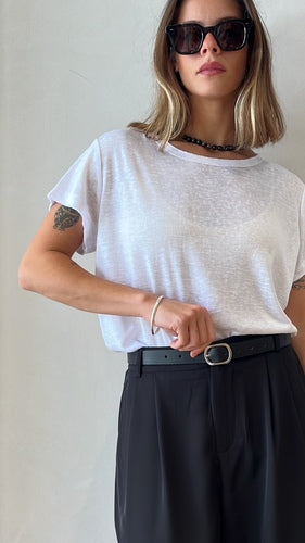 MOMA Relaxed Fit White Tee | Minimalist Design, Maximum Comfort