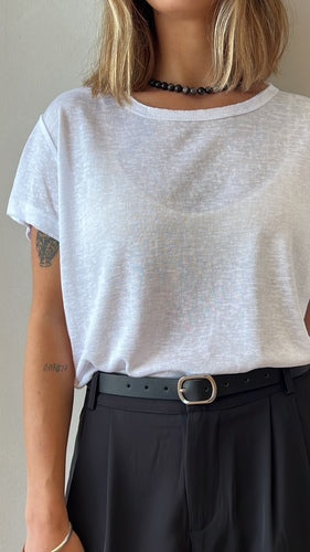 MOMA Relaxed Fit White Tee | Minimalist Design, Maximum Comfort