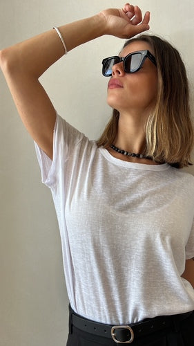 MOMA Relaxed Fit White Tee | Minimalist Design, Maximum Comfort