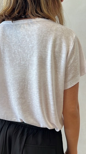 MOMA Relaxed Fit V - Neck Top | White, Timeless Casual Elegance