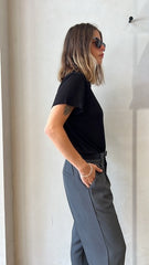 MOMA Black Crew - Neck Tee | Effortless Sophistication for Daily Looks