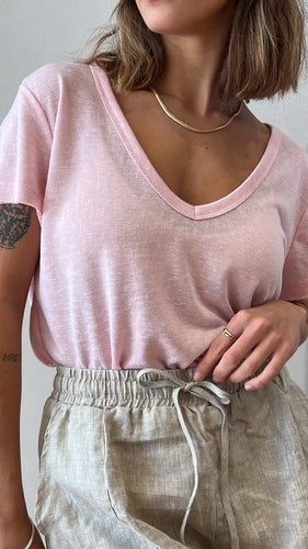 MOMA Light Pink V - Neck Garment | Comfort Meets Fashion Flair