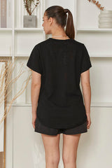 MOMA Black Crew - Neck Shirt | Elevate Your Monochrome Outfit