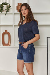 MOMA Navy Blue V - Neck Garment | Comfort Meets Fashion Flair