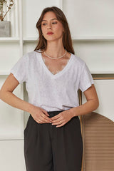 MOMA White V - Neck Garment | Comfort Meets Delicate Fashion