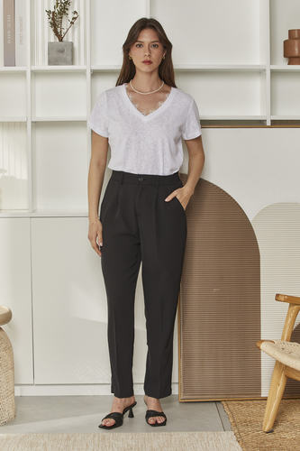 MOMA White V - Neck Garment | Comfort Meets Delicate Fashion