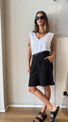 MOMA Relaxed Fit V - Neck Tank | White, Breezy & Stylish