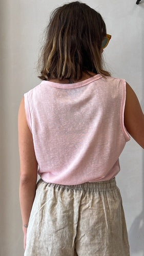 MOMA Pink V - Neck Tank Garment | Perfect for Polished Casual Outfits