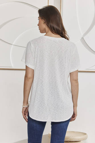 MOMA White Crew - Neck Garment | Perfect for Polished Casual Looks