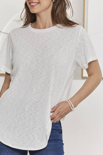 MOMA White Crew - Neck Garment | Perfect for Polished Casual Looks